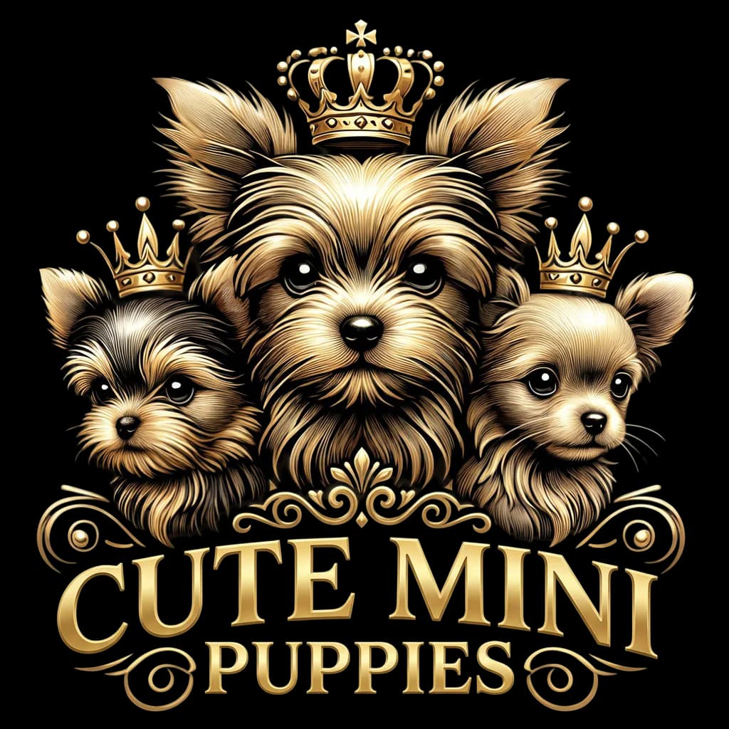 Cute Mini Puppies Logo